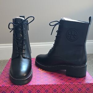 Black Lace-Up Ankle Boots